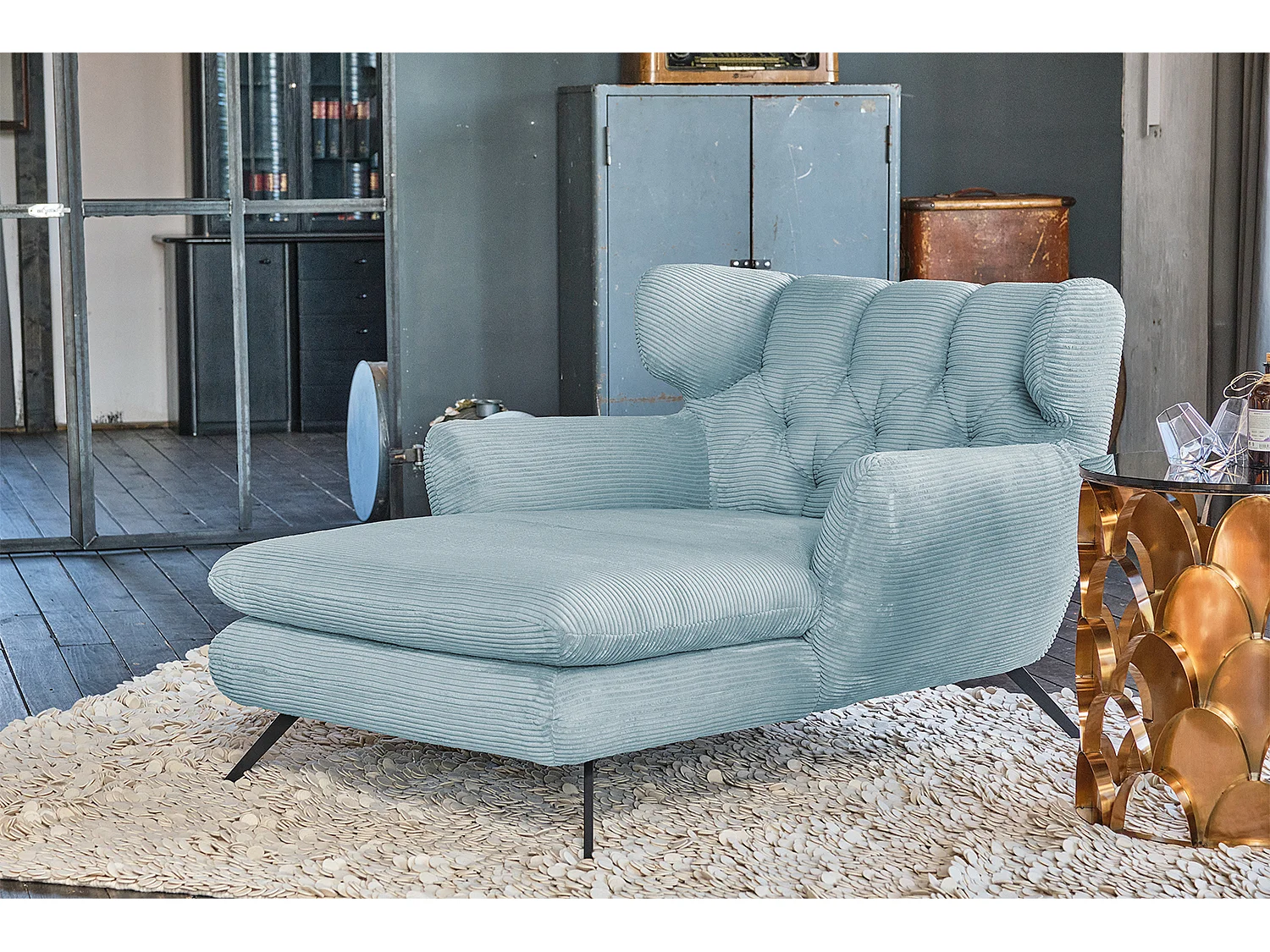 Longseat - Hellblau Cord - CHARME