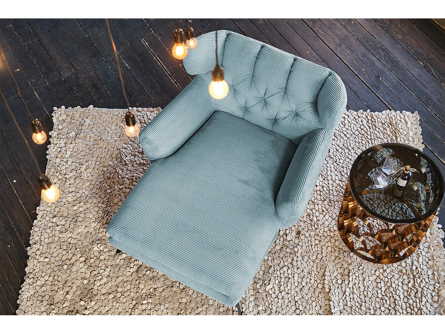 Longseat - Hellblau Cord - CHARME