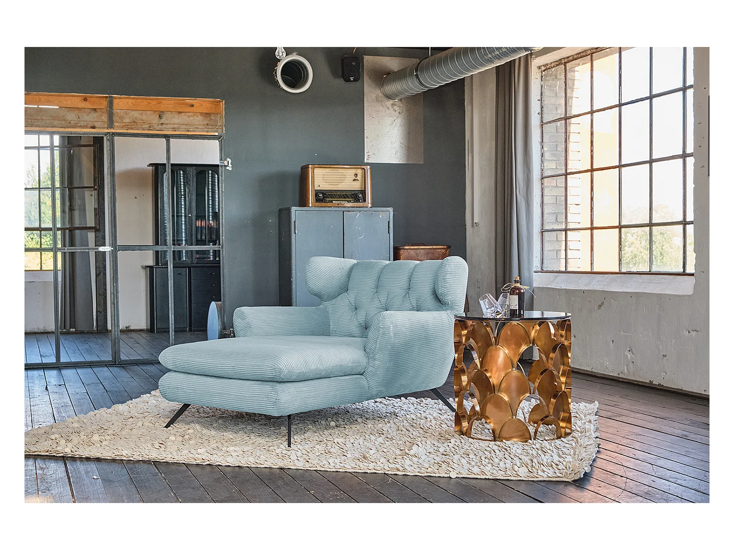 Longseat - Hellblau Cord - CHARME
