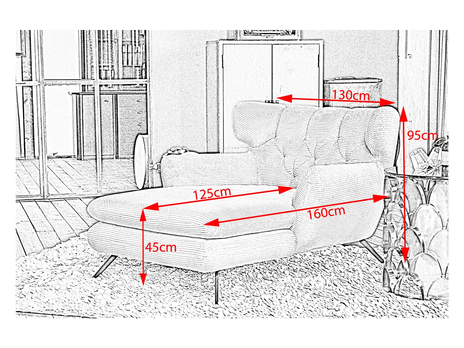 Asiento - azul claro Pana - CHARME