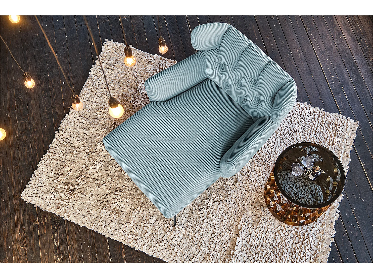 Asiento - azul claro Pana - CHARME