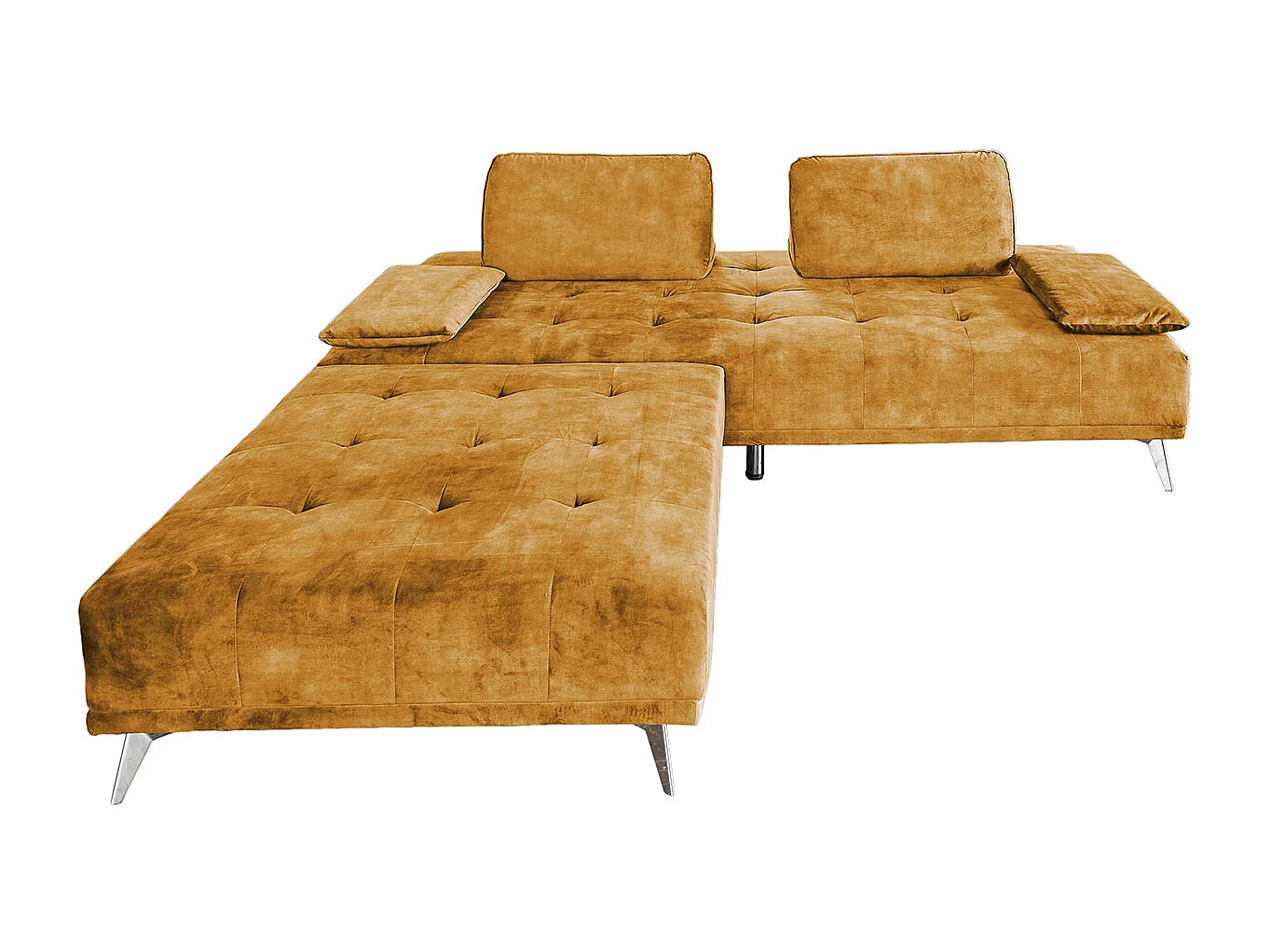 Sofá - marrón rojizo terciopelo - WIOLO