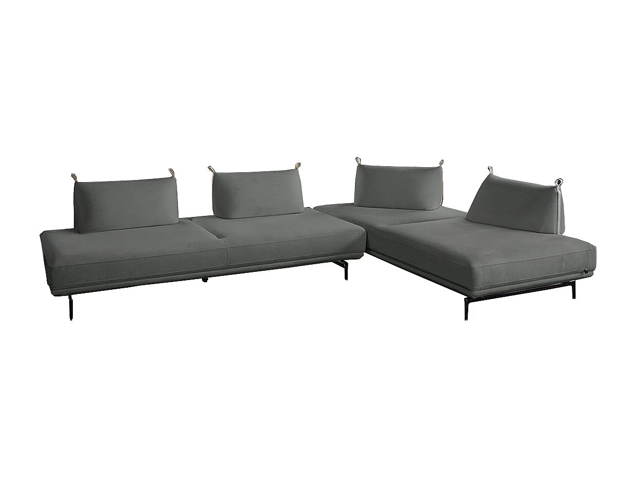 Ecksofa - Taupe Webstoff - CANE