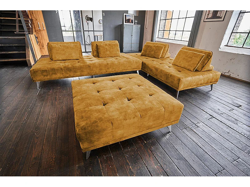 Ecksofa - Rotbraun Velvet - WIOLO