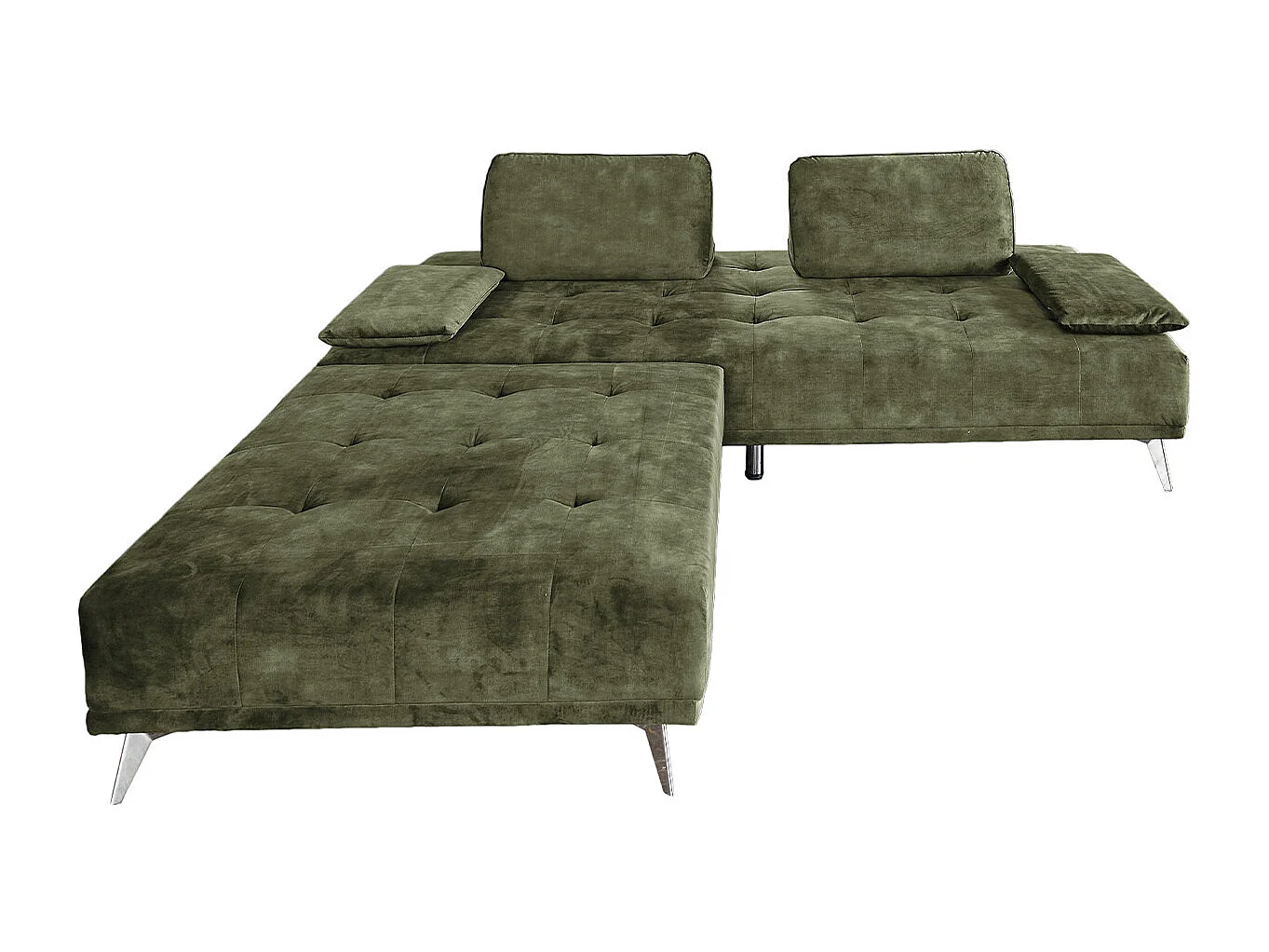 Sofá - verde oscuro terciopelo - WIOLO