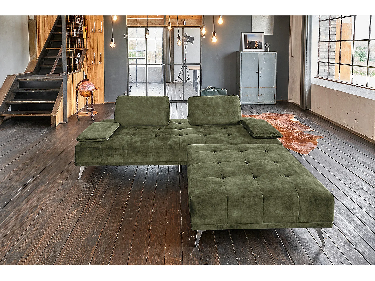 Bank - Donkergroen Fluweel - WIOLO