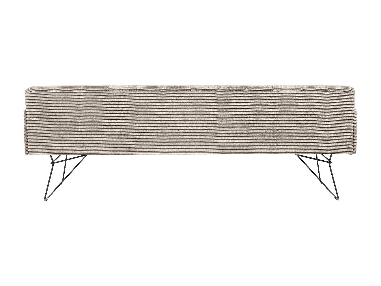 Banc - gris pierre velours côtelé - CHARME