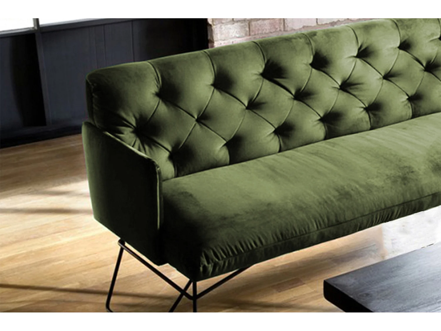 Banc - Vert Velours - CHARME