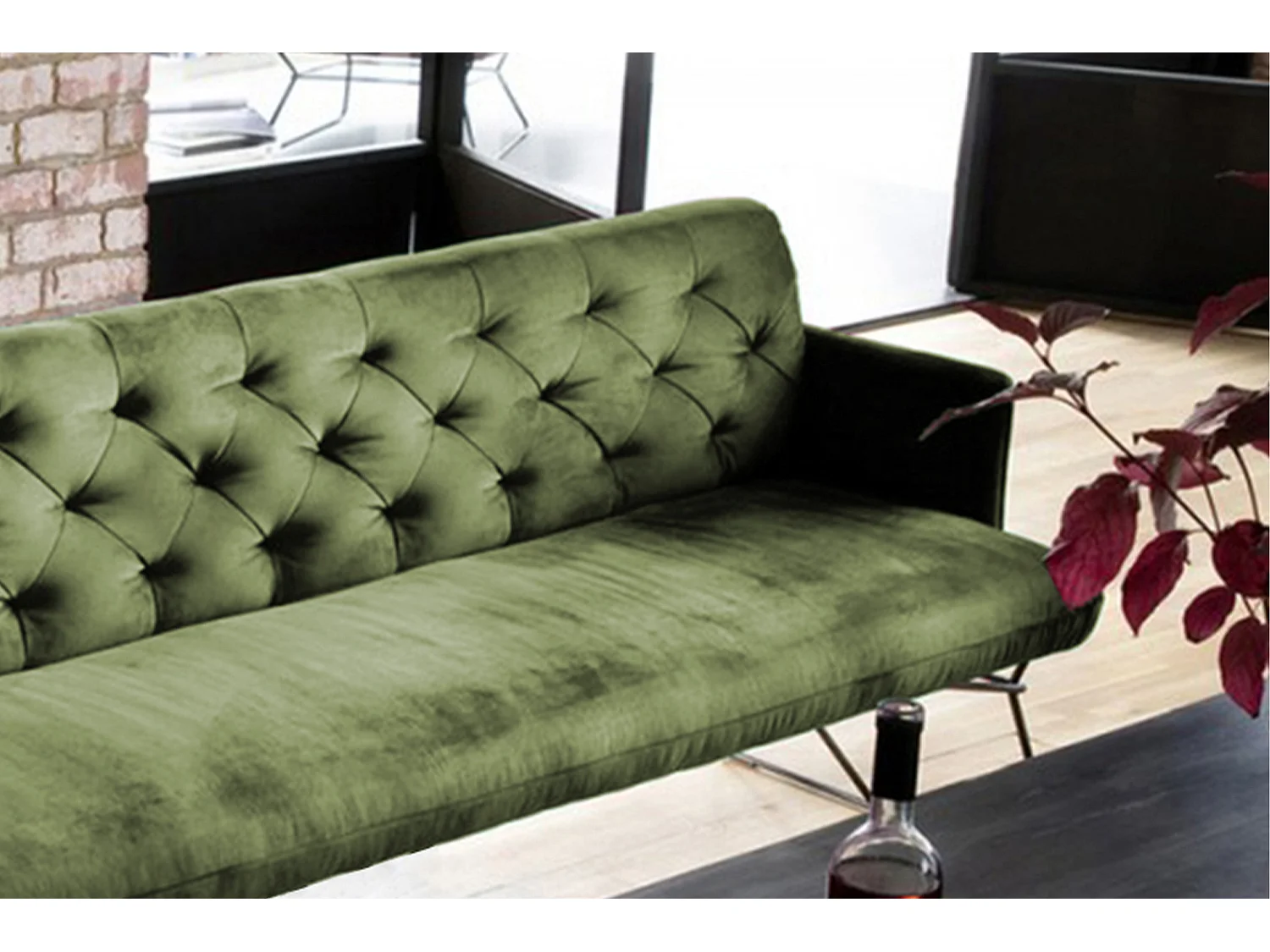 Banc - Vert Velours - CHARME