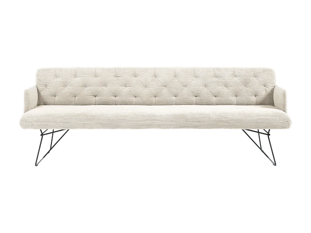 Banc - blanc crème velours côtelé - CHARME