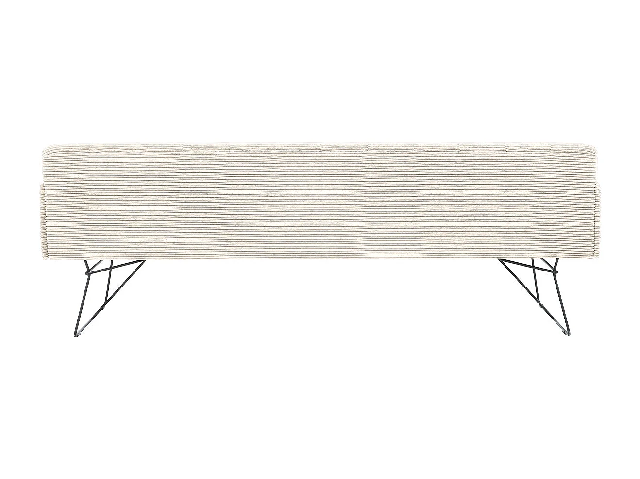 Banc - blanc crème velours côtelé - CHARME