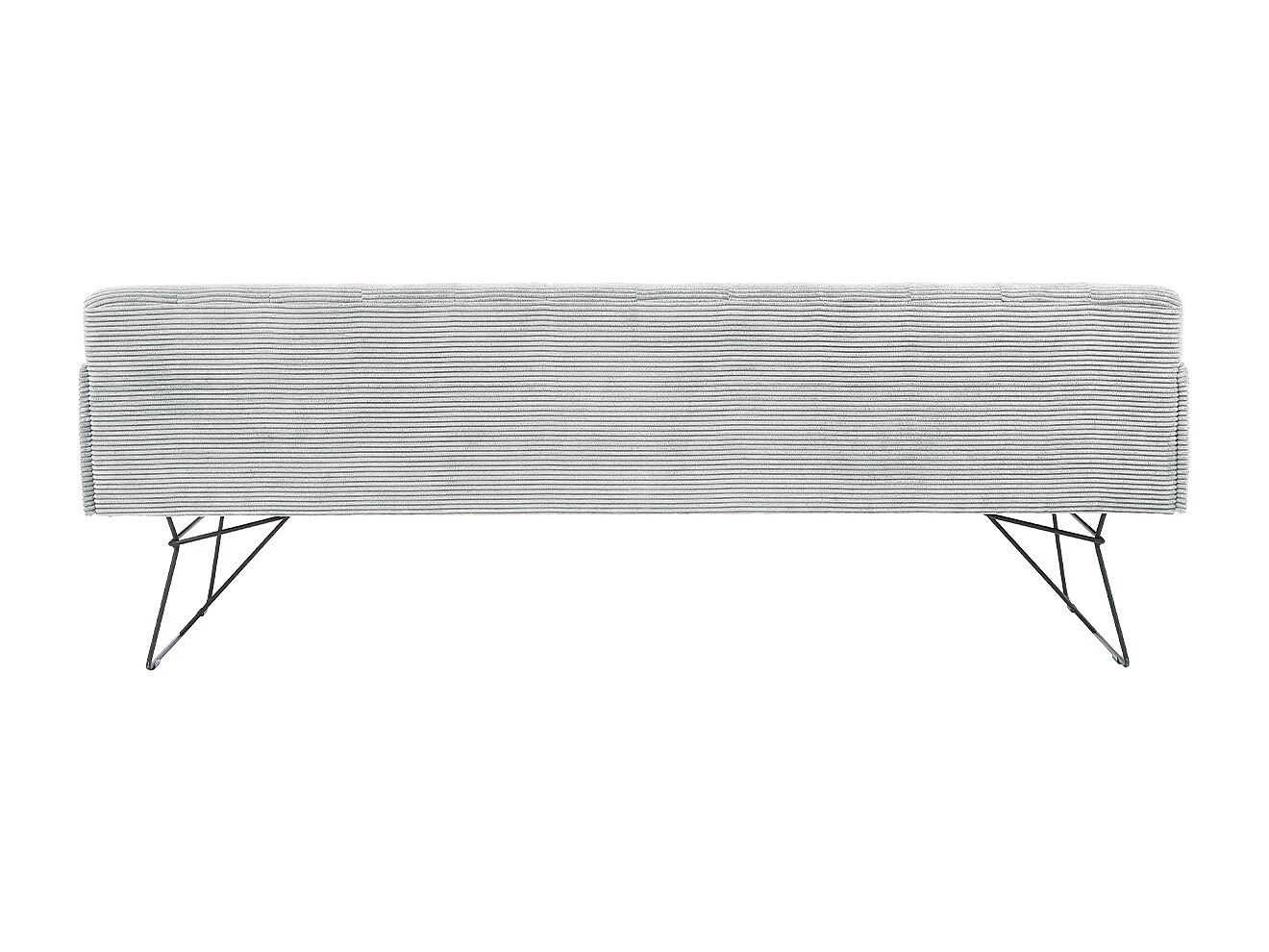 Banc - gris clair velours côtelé - CHARME