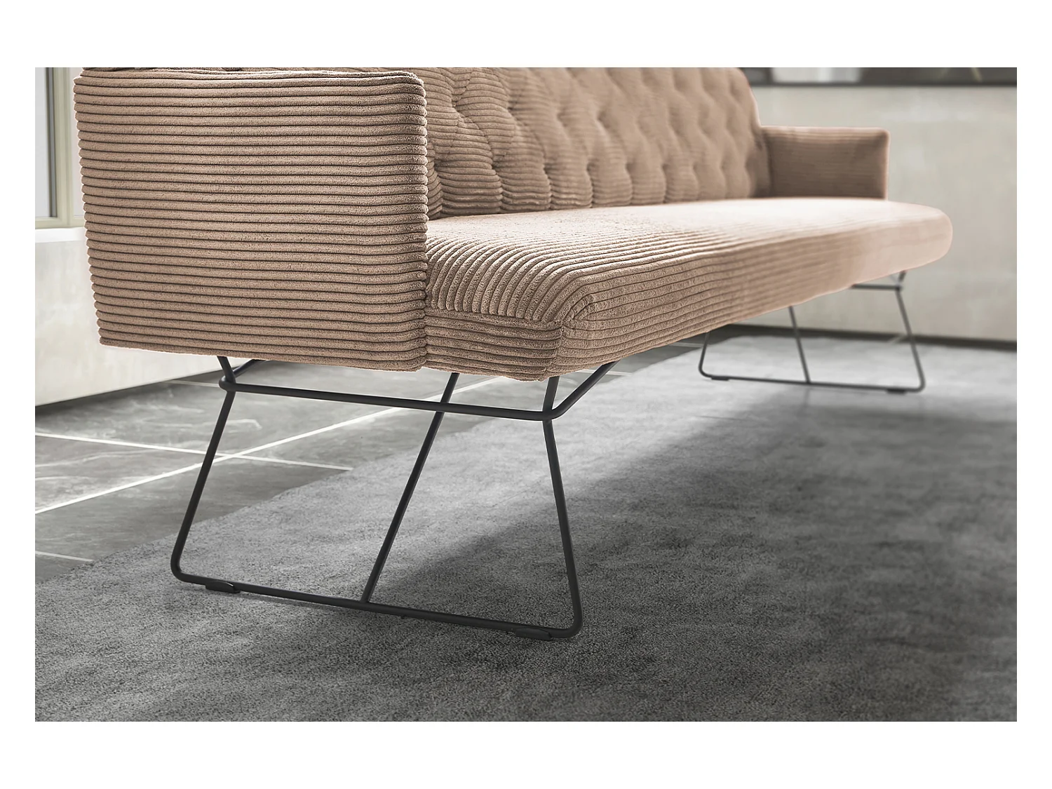 Esszimmerbank - Taupe Cord - CHARME