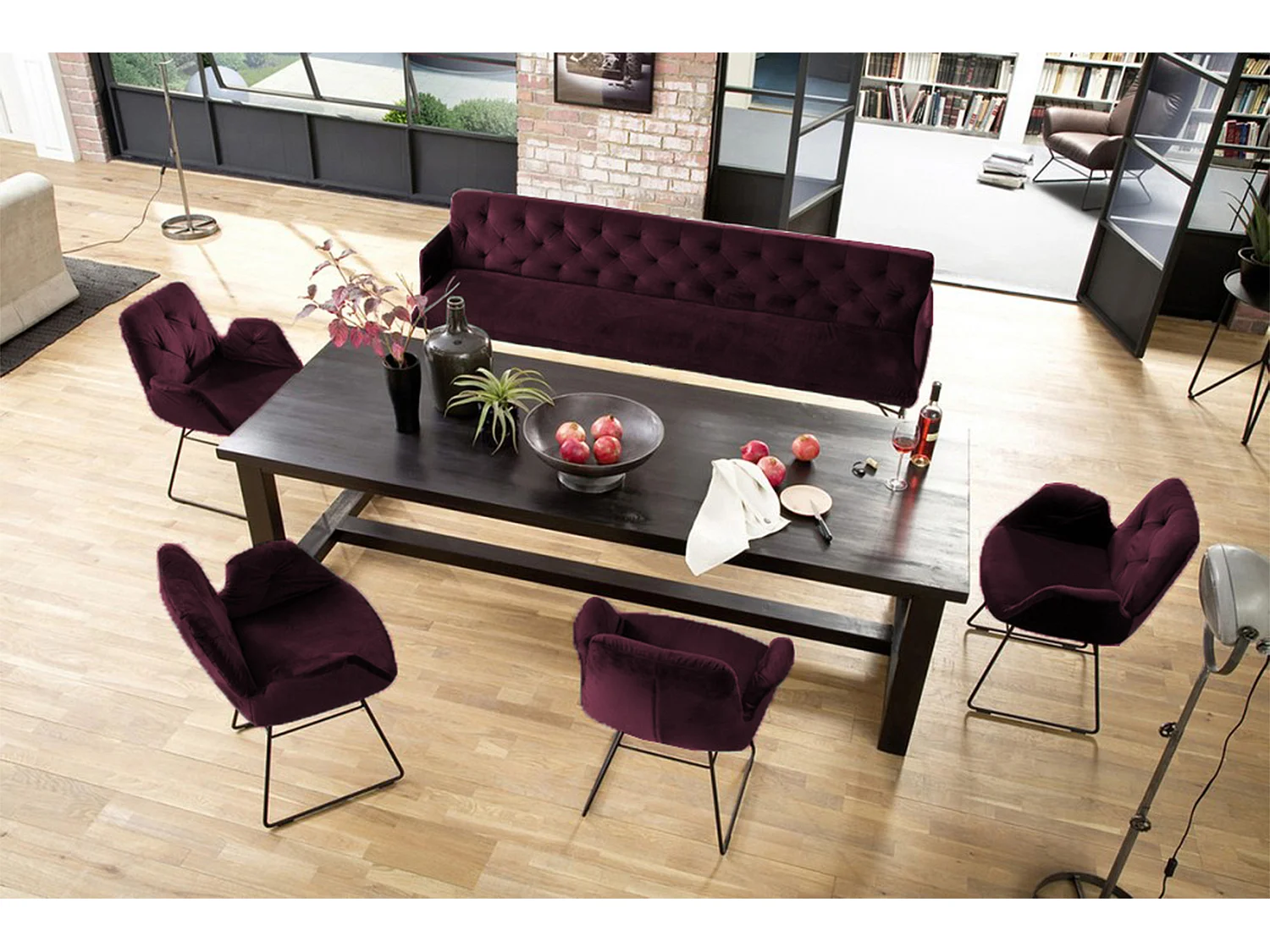 Esszimmerbank - Violett Velvet - CHARME