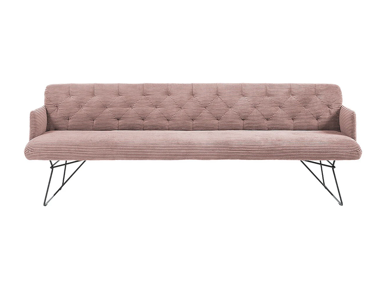 Banc - Rose velours côtelé - CHARME