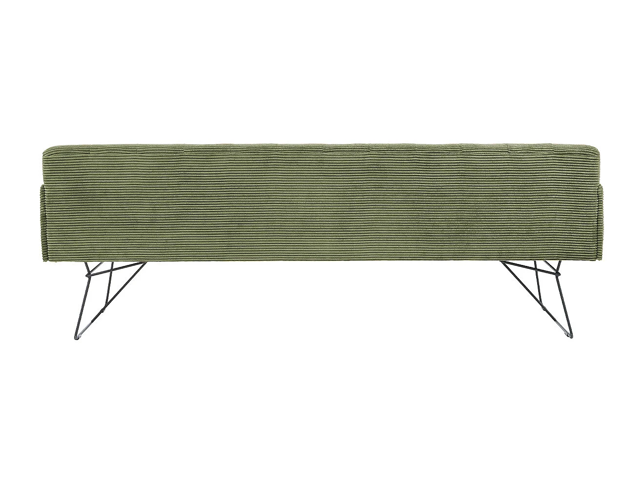 Banc rembourré - Vert Velours côtelé - CHARME