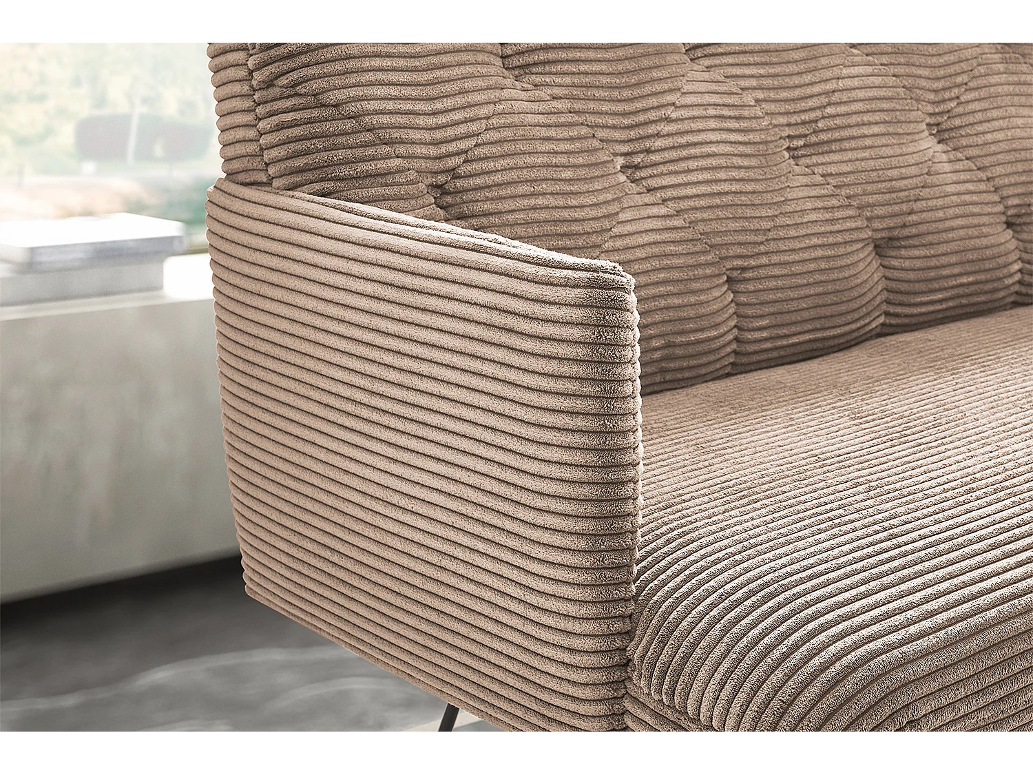 Esszimmerbank - Taupe Cord - CHARME