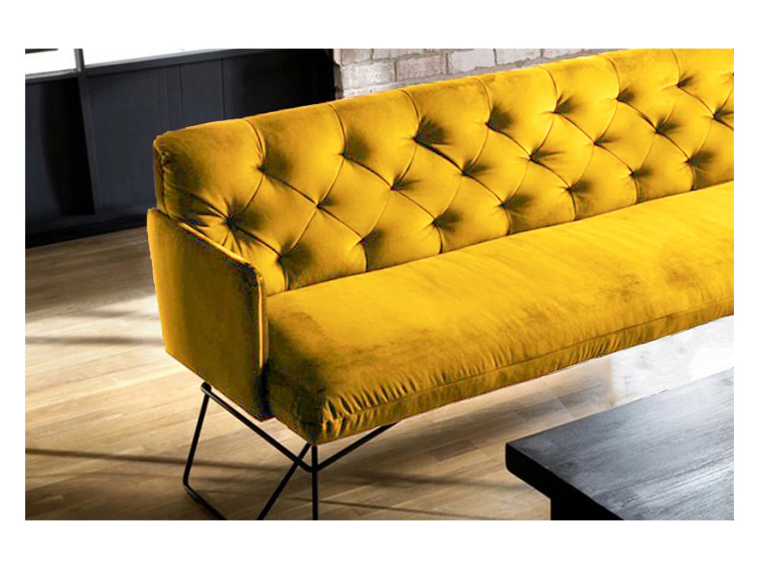 Esszimmerbank - Gelb Velvet - CHARME