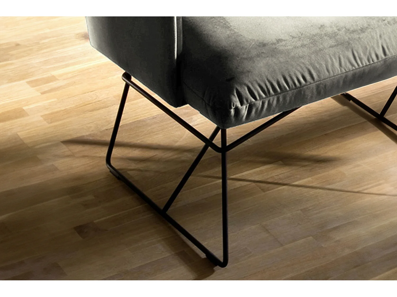 Banc - argent Velours - CHARME