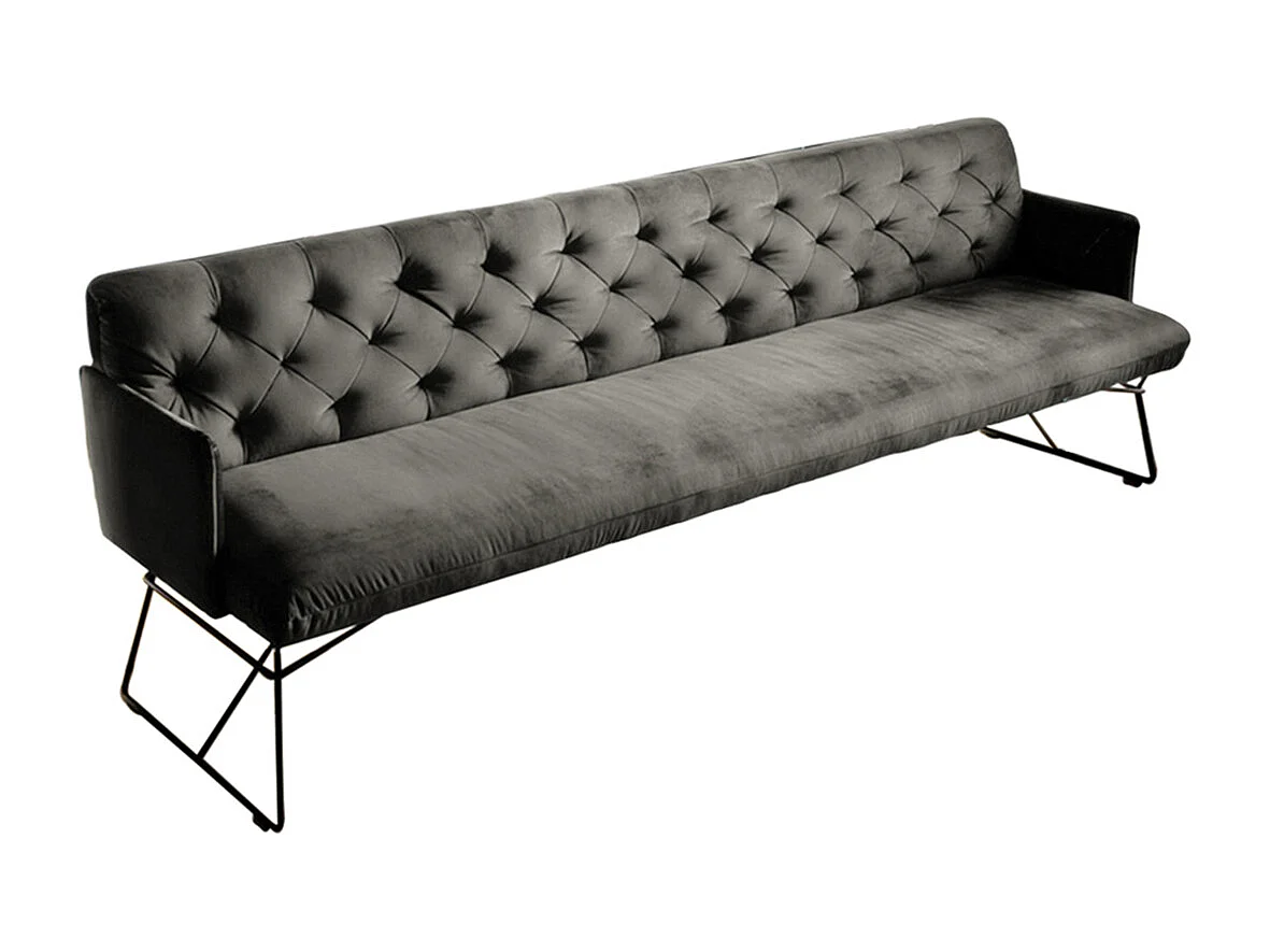Polsterbank - Grau Velvet - CHARME