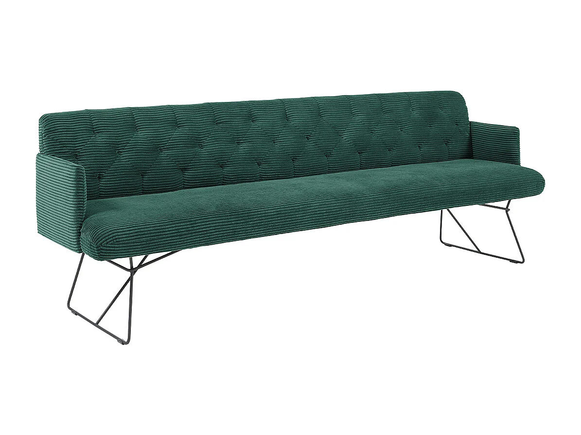 Esszimmerbank - Smaragdgrün Cord - CHARME