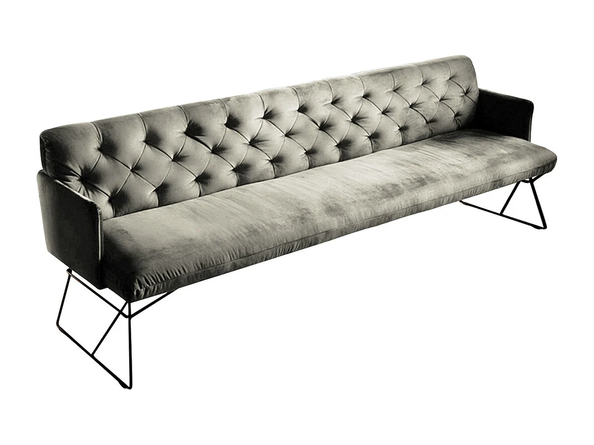 Banc - argent Velours - CHARME