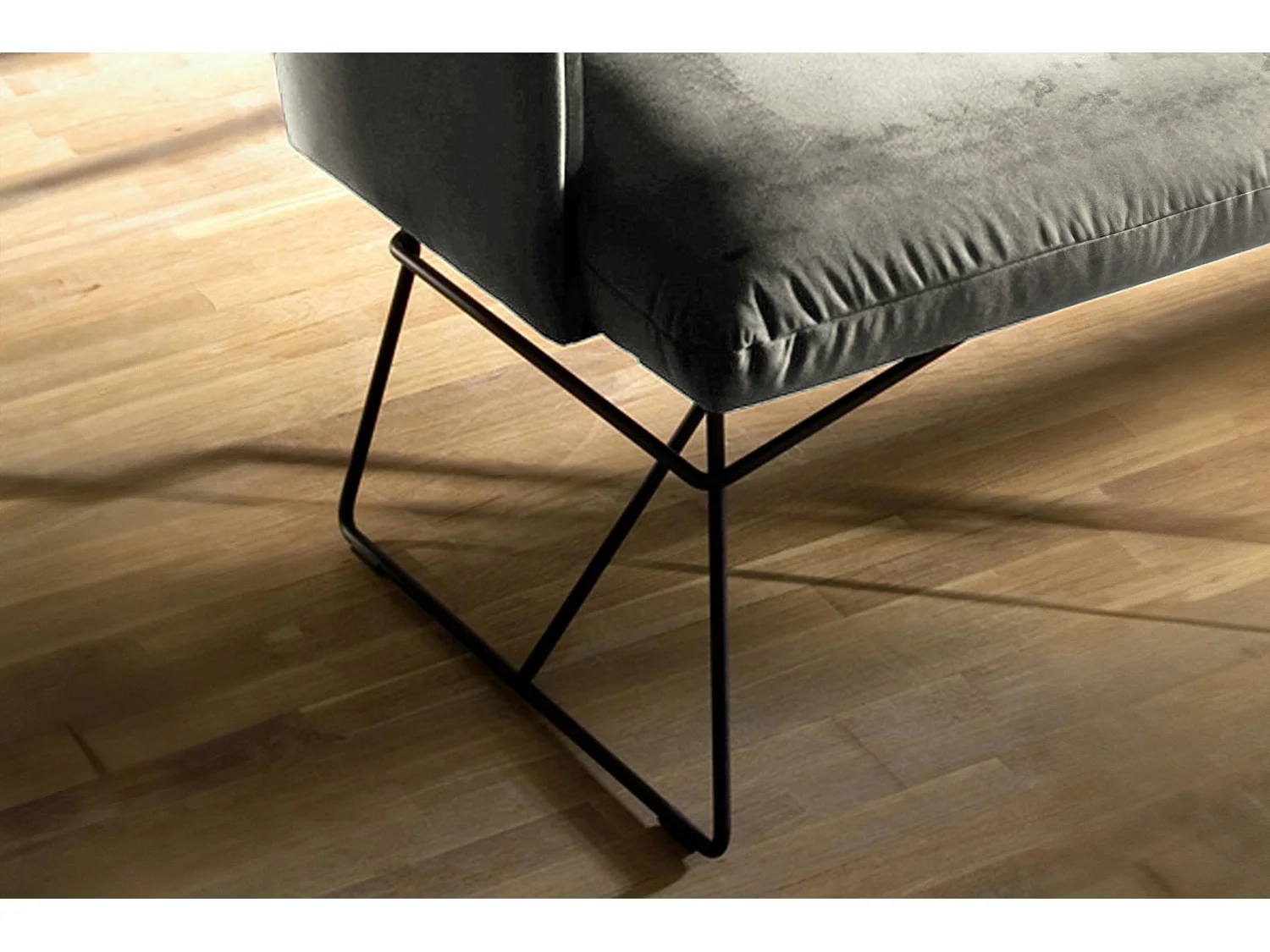 Banc - argent Velours - CHARME