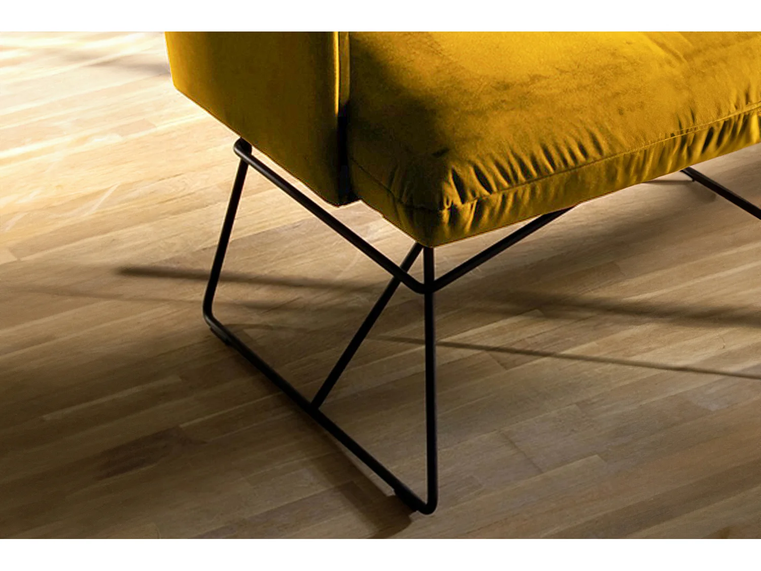 Panca - giallo velluto - CHARME