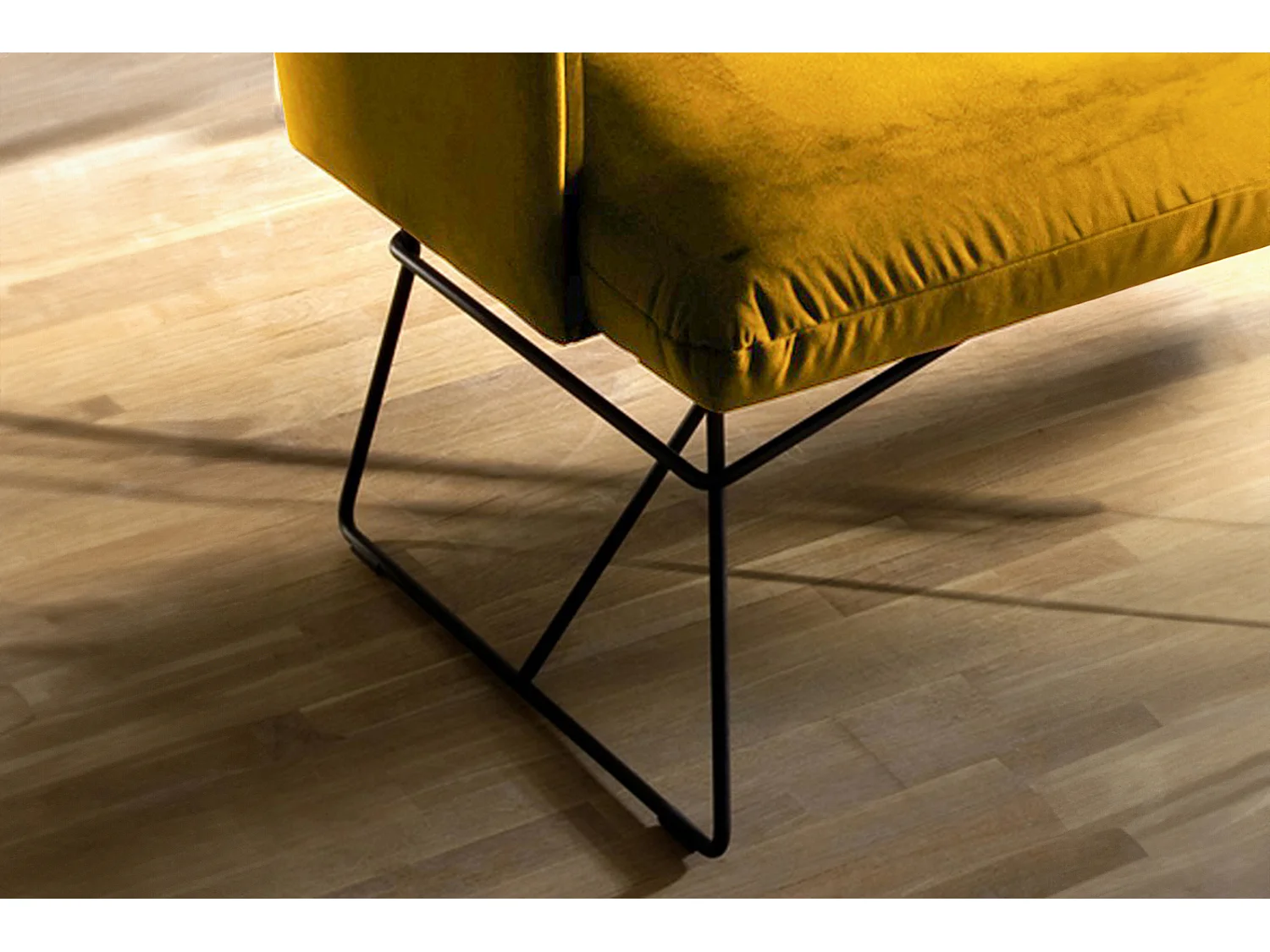 Polsterbank - Gelb Velvet - CHARME