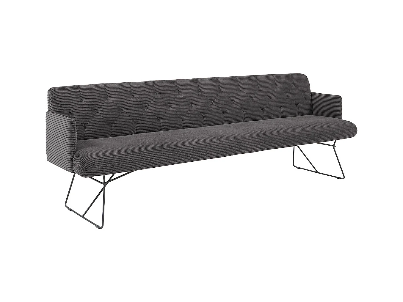 Esszimmerbank - Grau Cord - CHARME