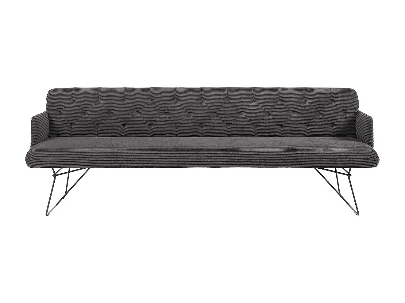 Esszimmerbank - Grau Cord - CHARME