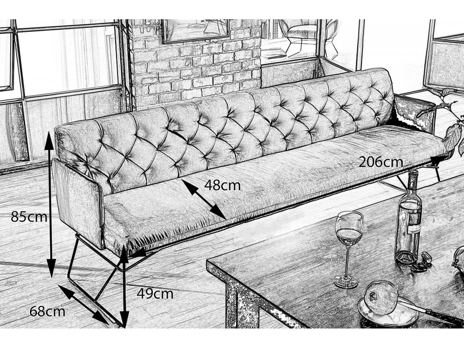 Banco - Violeta terciopelo - CHARME