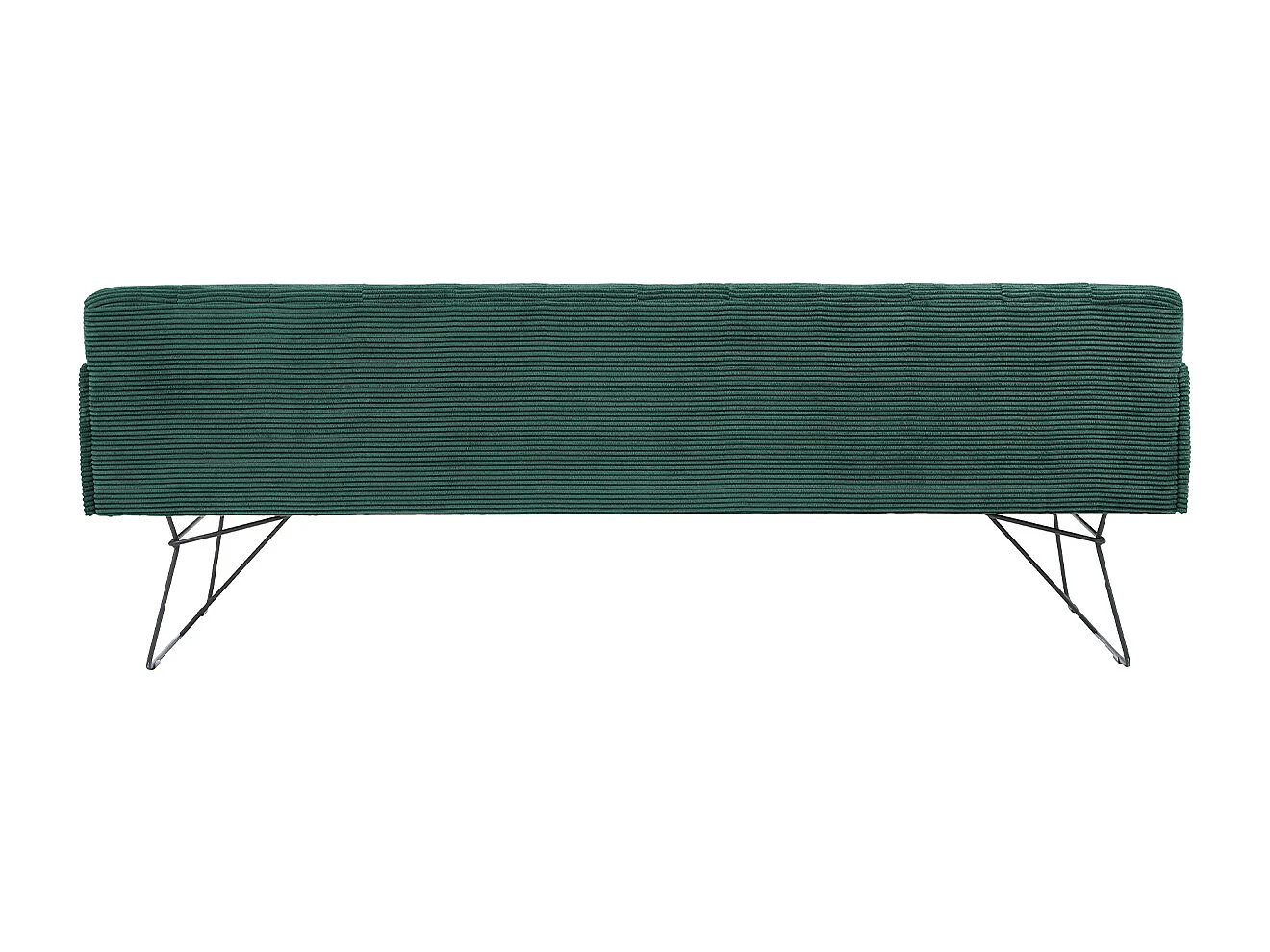 Panca imbottita - verde smeraldo Velluto a coste - CHARME
