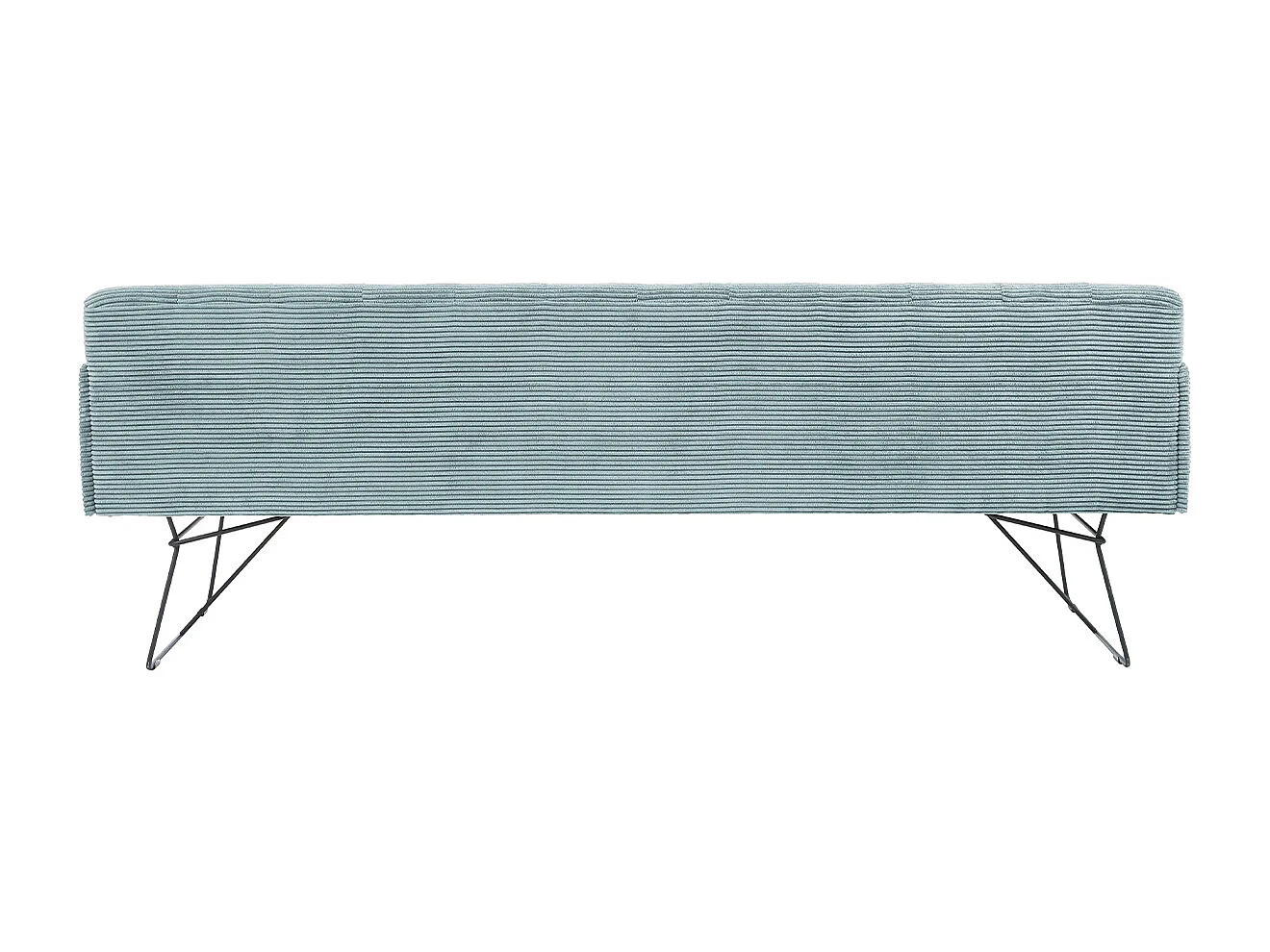 Banc - bleu clair velours côtelé - CHARME