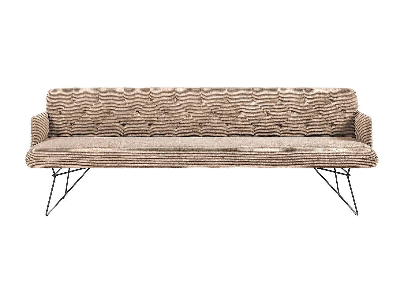 Banc - taupe velours côtelé - CHARME