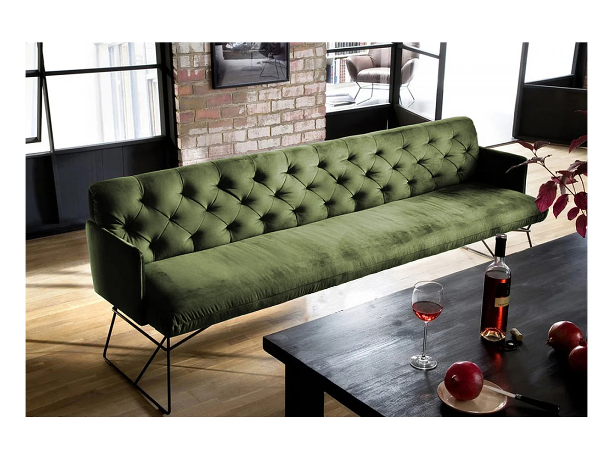 Banc - Vert Velours - CHARME