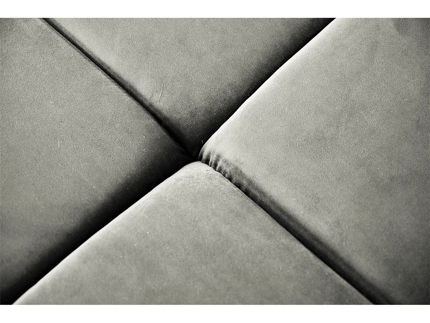 Hoekbank - Zilver Fluweel - NEVADA