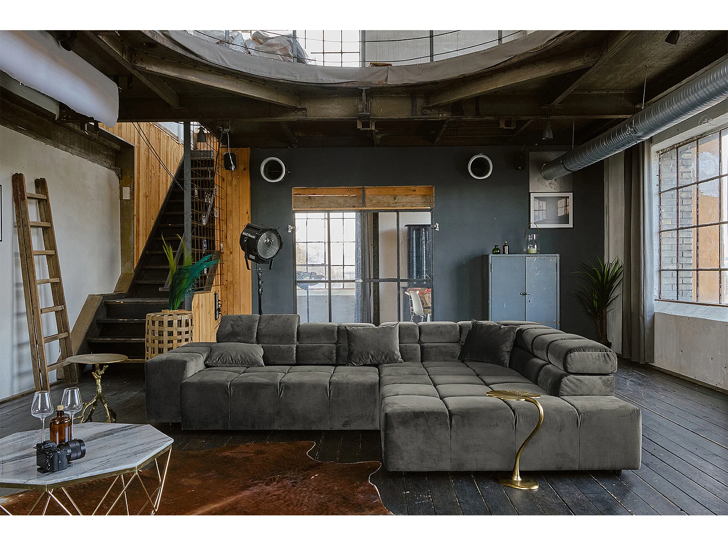 Canapé - Gris Velours - NEVADA