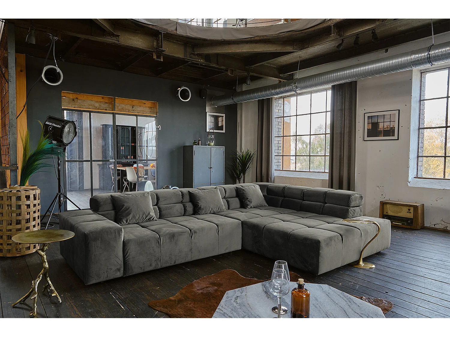 Canapé - Gris Velours - NEVADA