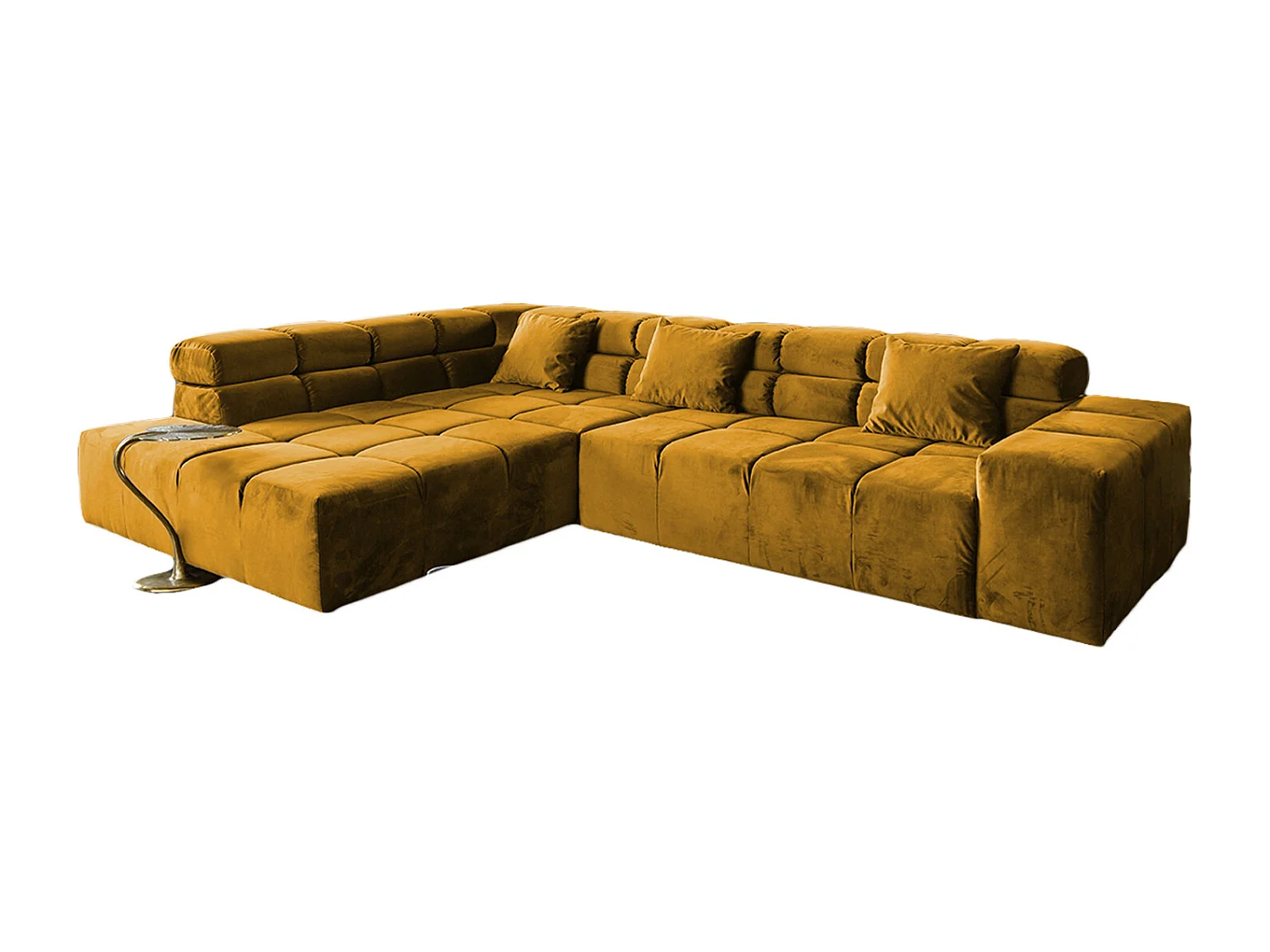 Ecksofa - Gelb Velvet - NEVADA