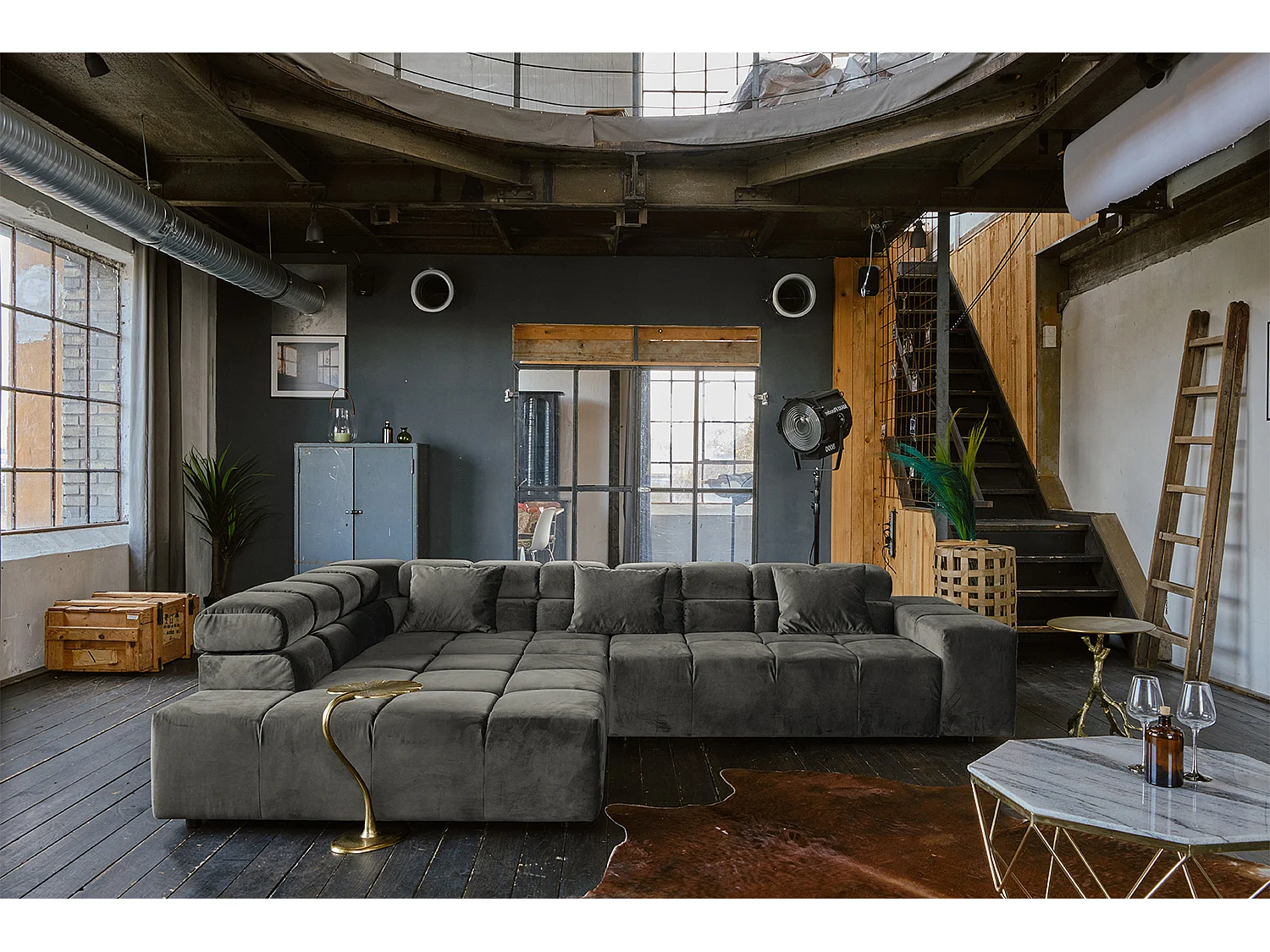 Canapé - Gris Velours - NEVADA