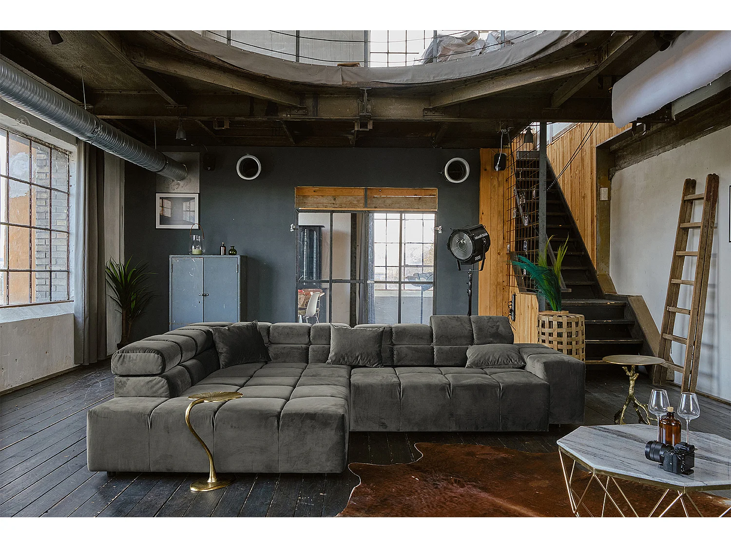 Canapé - Gris Velours - NEVADA