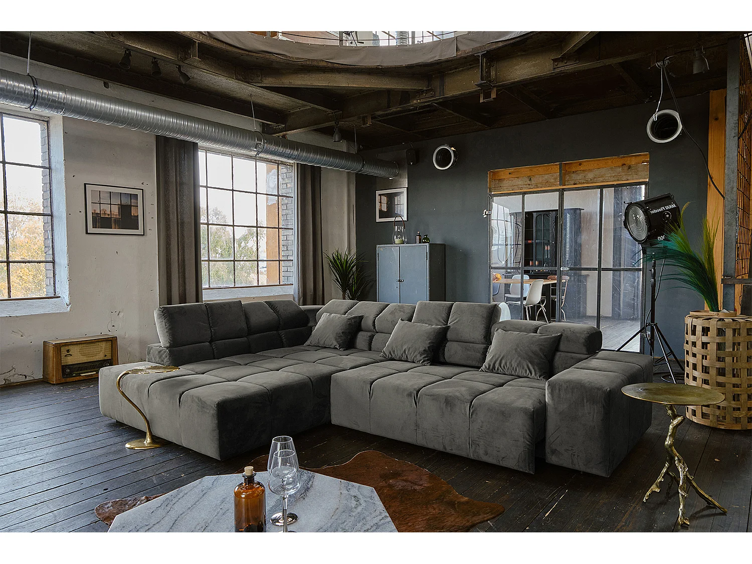 Canapé - Gris Velours - NEVADA