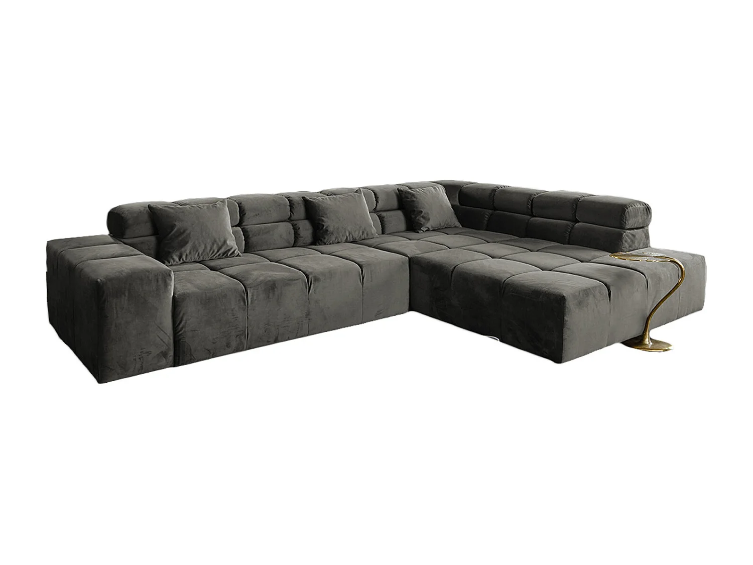 Sofá - Gris terciopelo - NEVADA