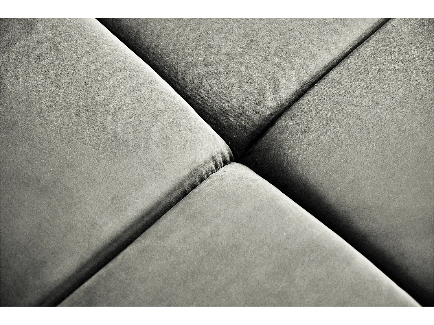 Ecksofa - Silber Velvet - NEVADA