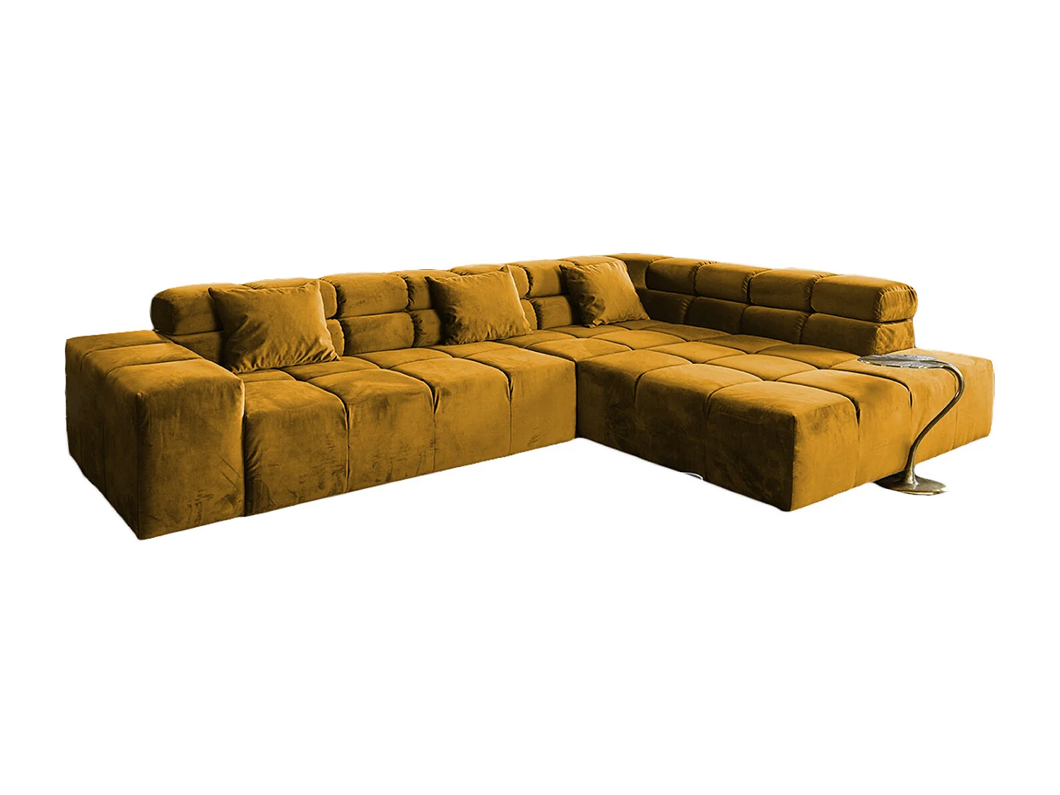 canapé - jaune Velours - NEVADA