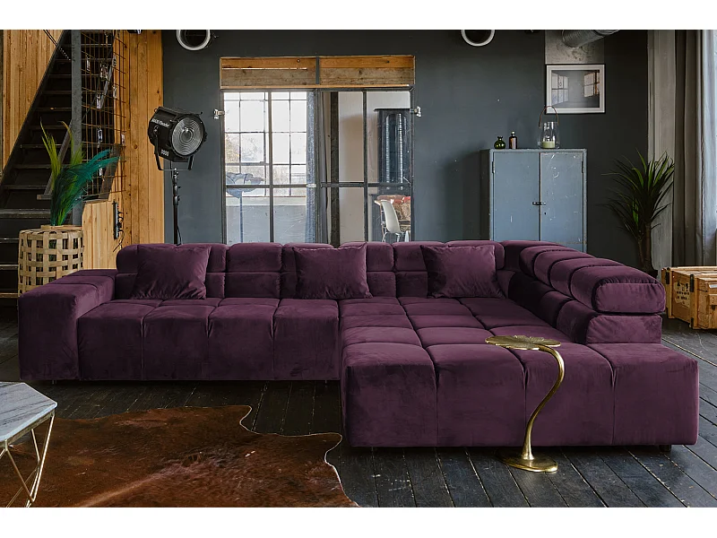 Ecksofa - Violett Velvet - NEVADA