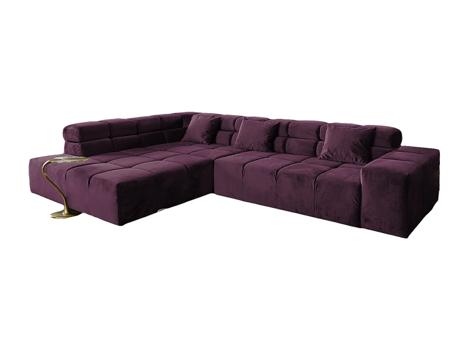 Ecksofa - Violett Velvet - NEVADA