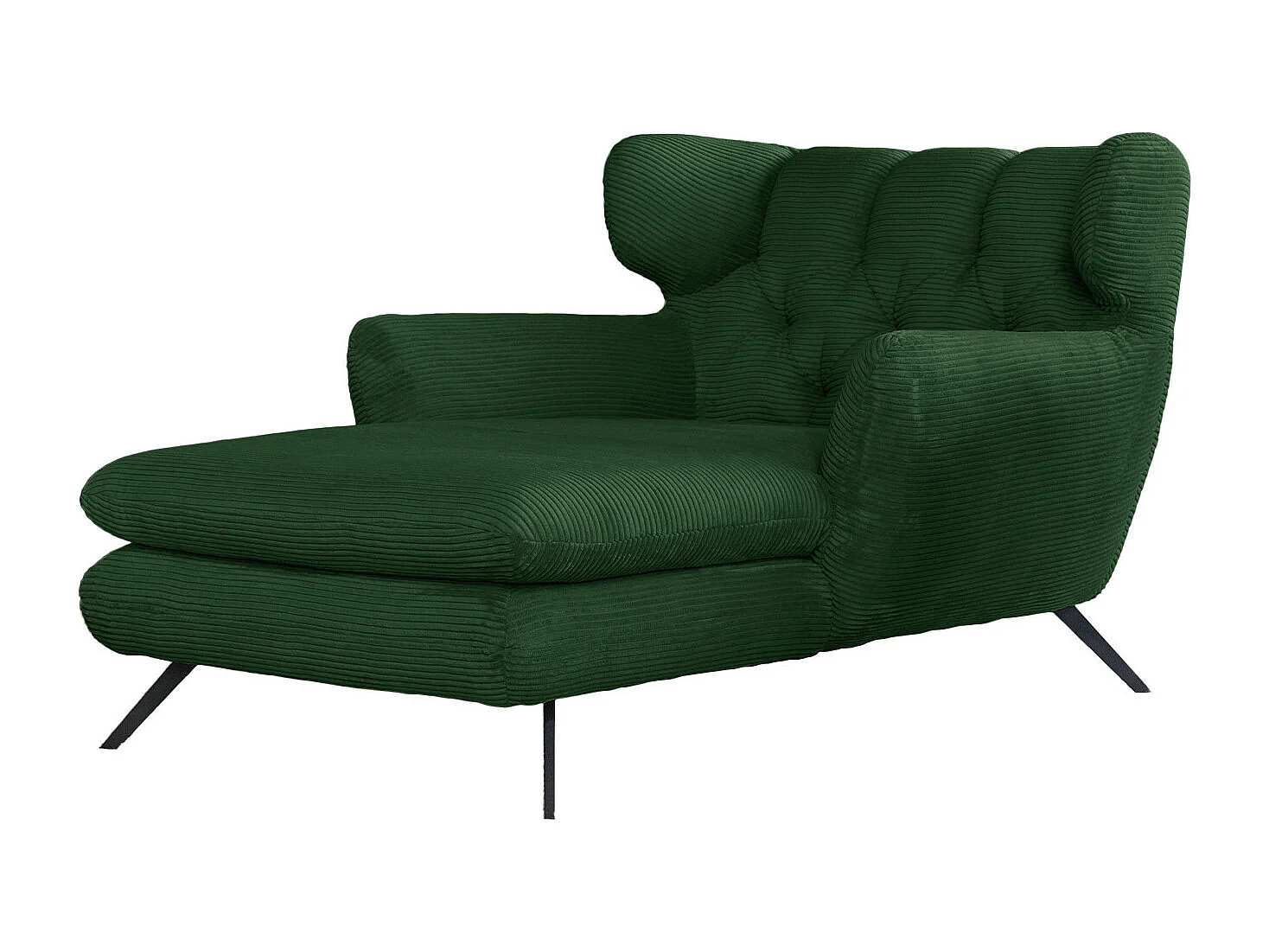 Poltrona XXL - verde smeraldo Velluto a coste - CHARME