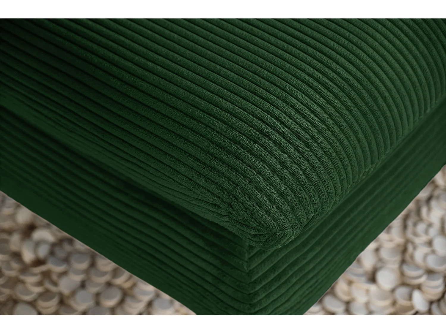 Poltrona XXL - verde smeraldo Velluto a coste - CHARME